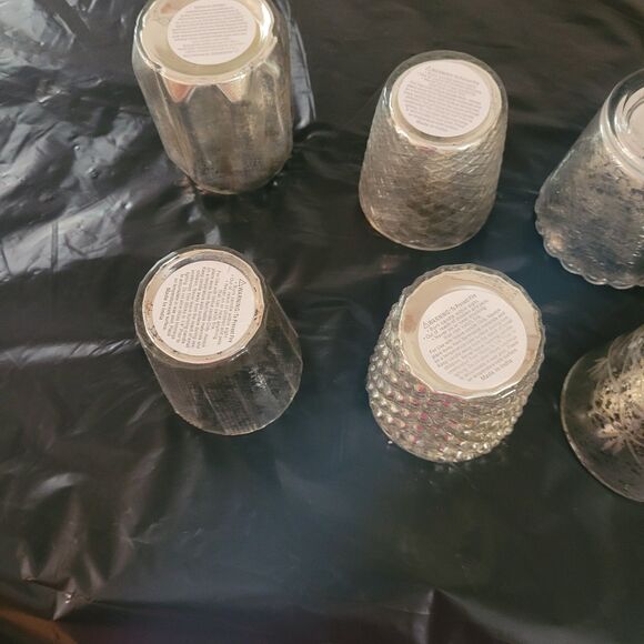 10 pcs crackled look glass with silver/gold inlay some new votive candle holder - Picture 8 of 11